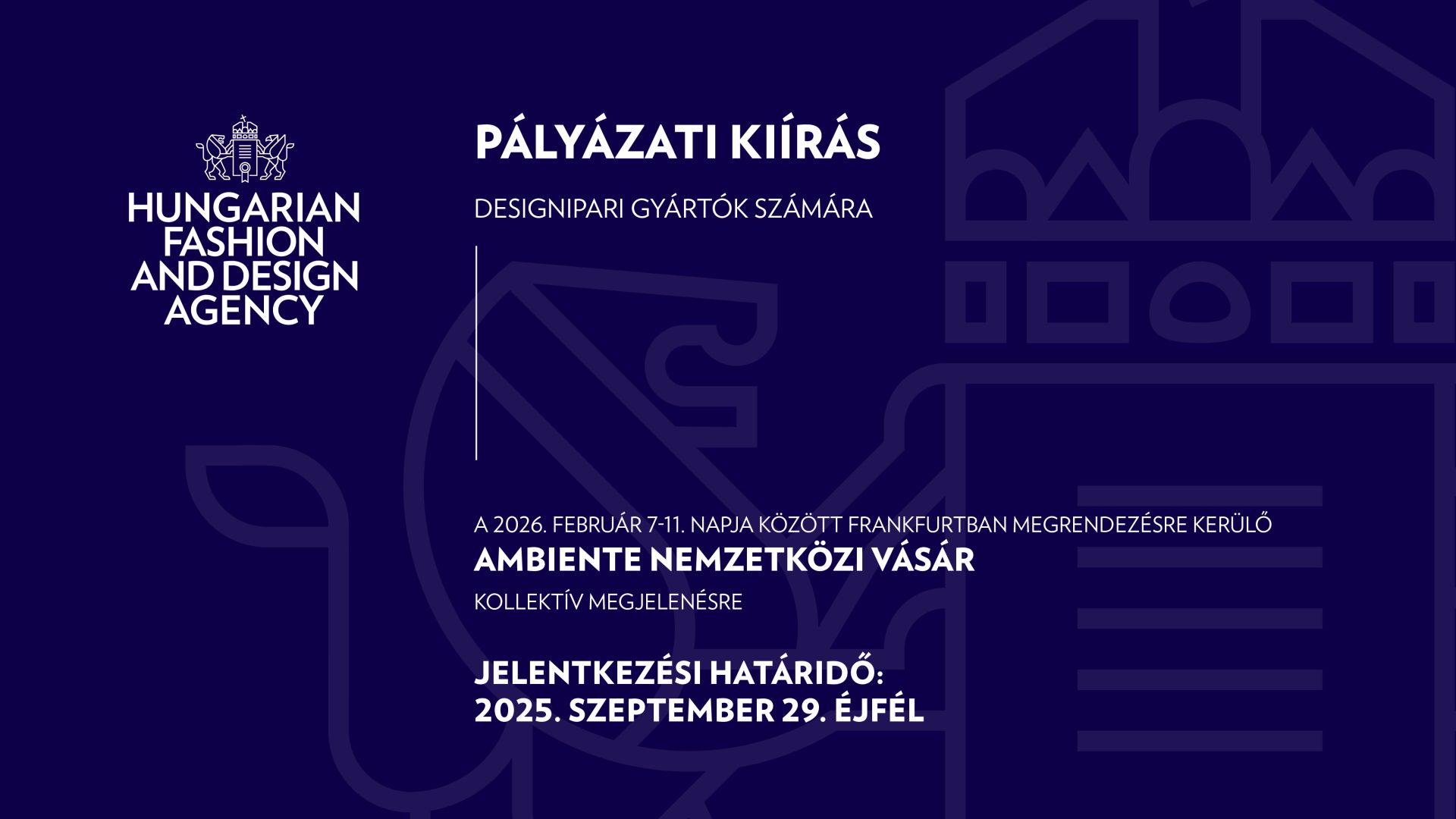 Új lehetőség gyártóknak: Mutasd meg magad a 2026-os Ambiente Nemzetközi Vásáron