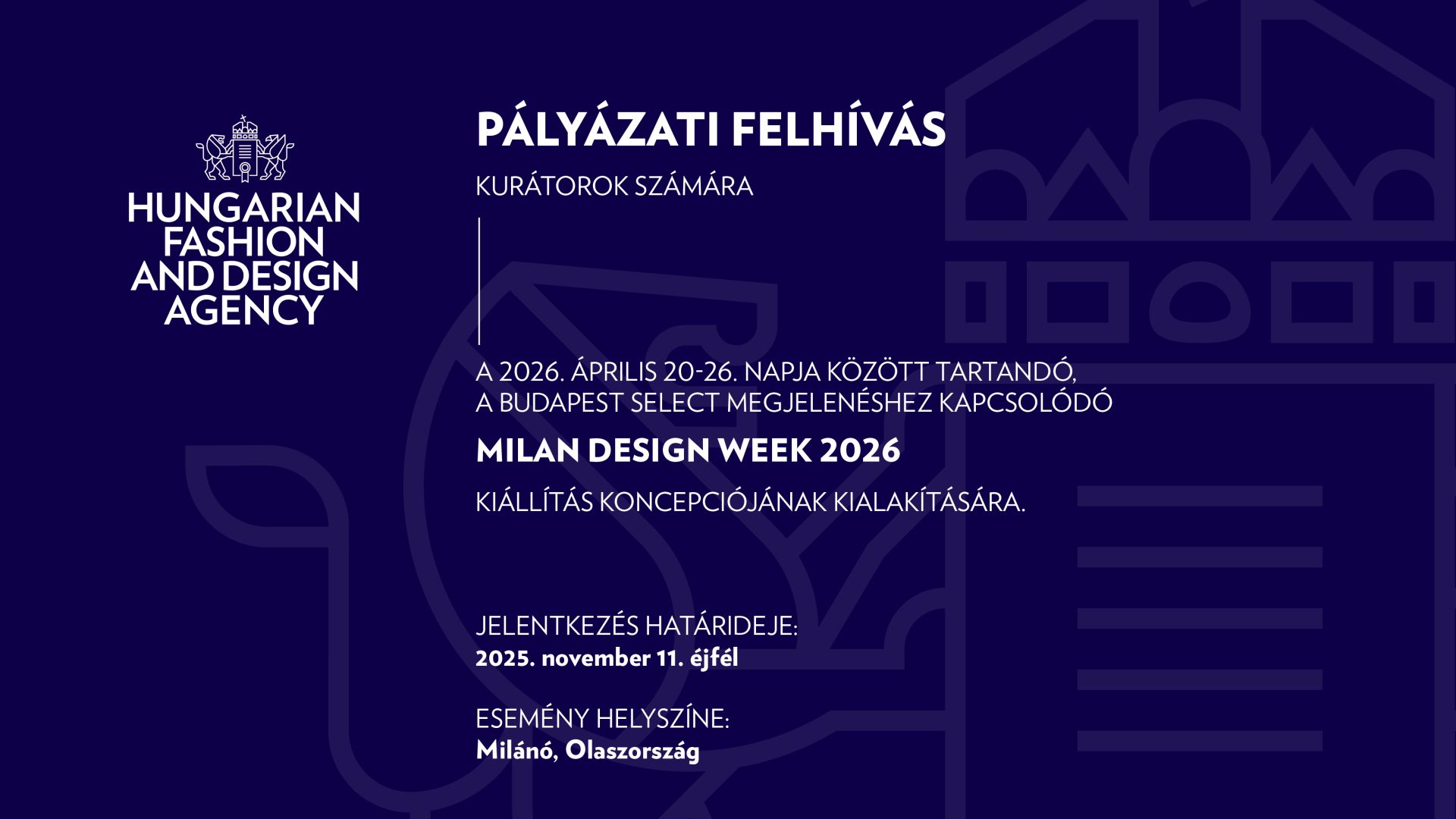 A 2026-os Milan Design Week magyar megjelenéséhez keres kurátort az MDDÜ