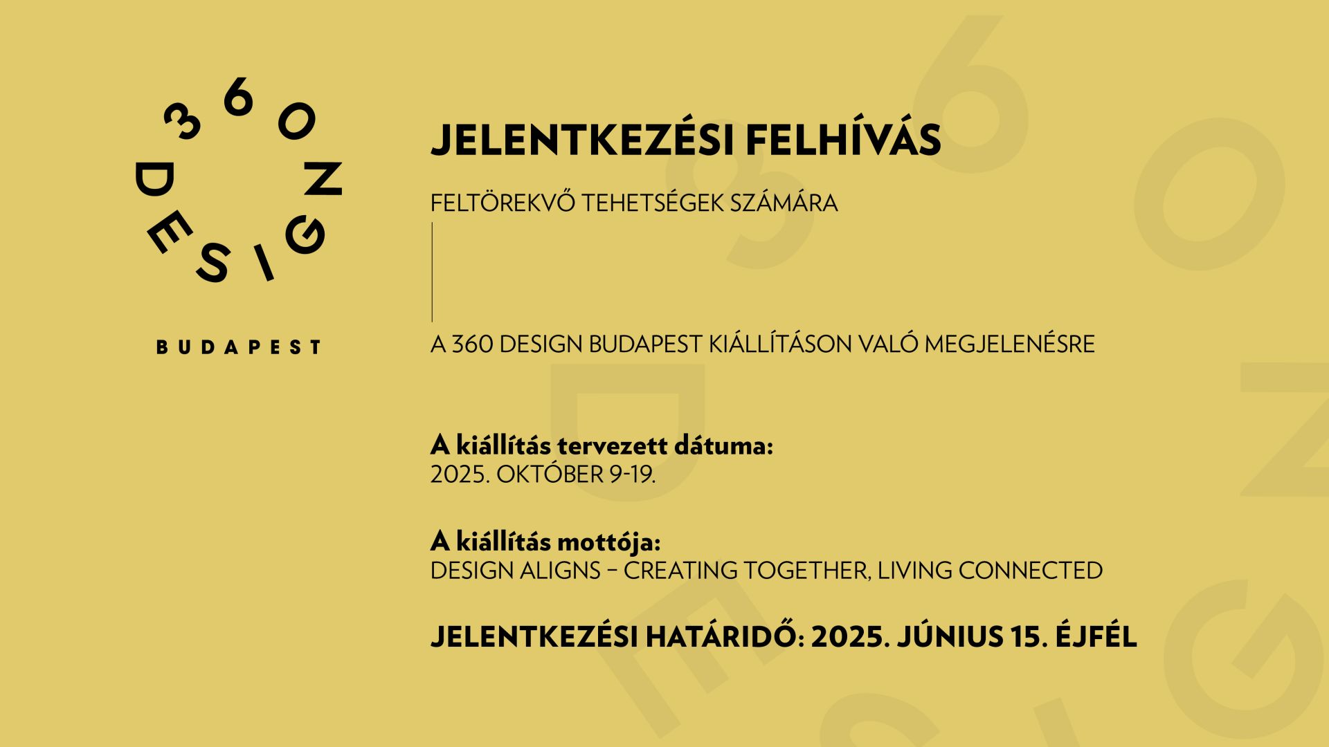 360 Design Budapest 2025 – A jövő designereit keresi a Budapest Design Week egyik kiemelt kiállítása!